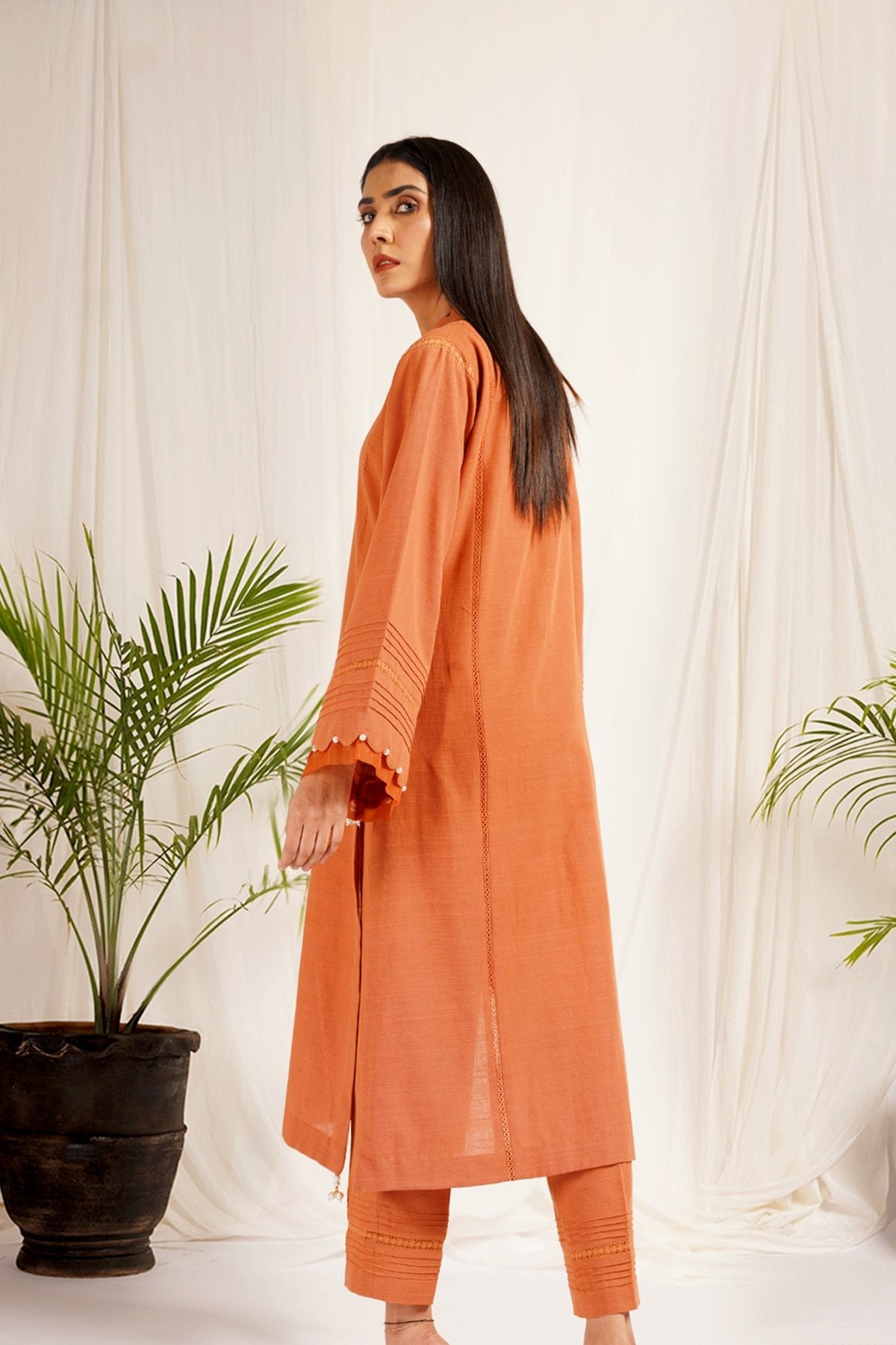 Mustard Khaddar 2-Piece Dress