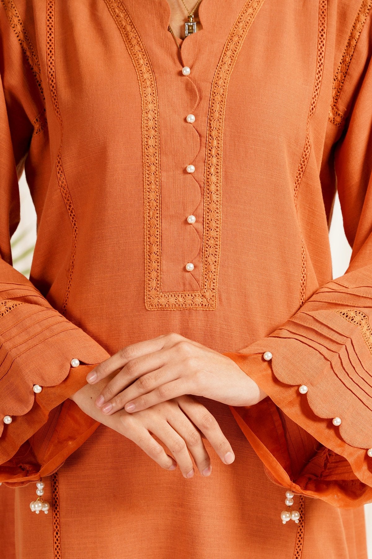 Mustard Khaddar 2-Piece Dress