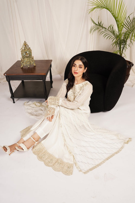 Chiffon White 3-Piece Dress