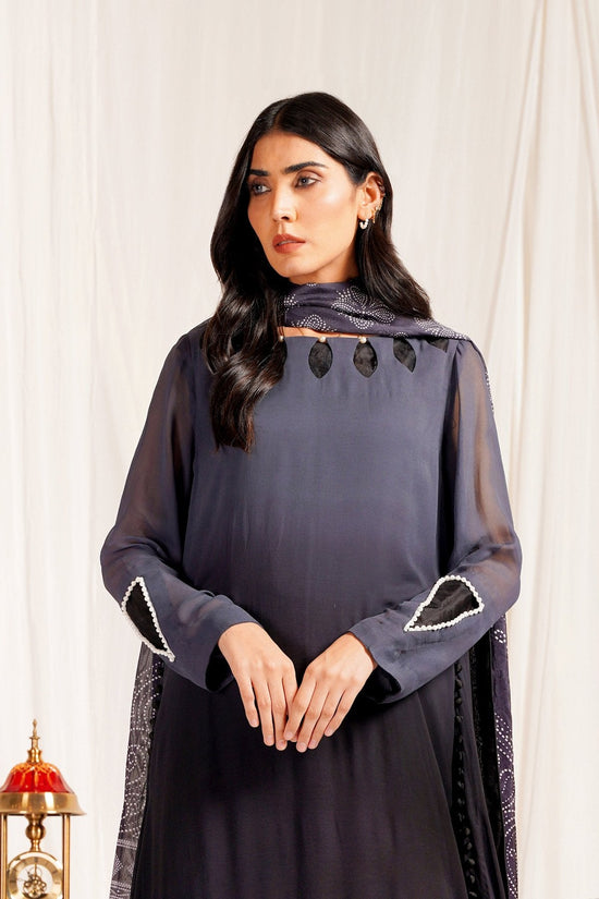 Black Chiffon  3-Piece Dress