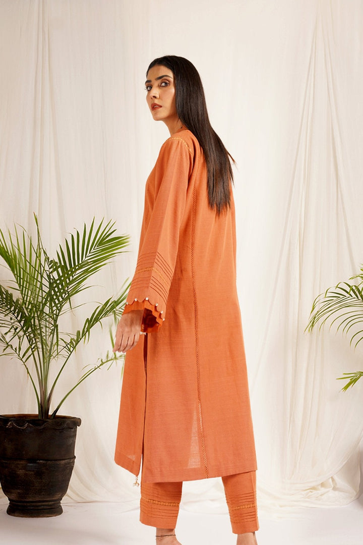 Mustard Khaddar 2-Piece Dress