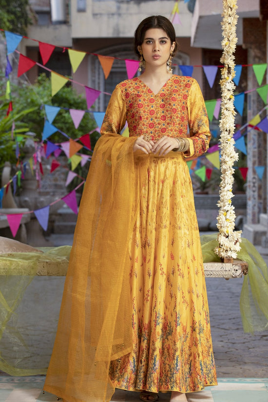 Yellow Silk Dress