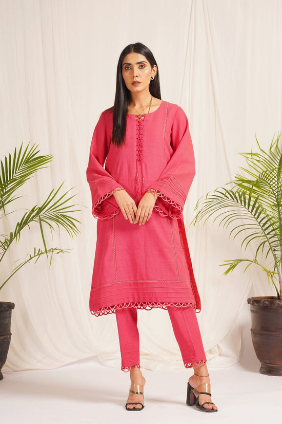 Pink Khaddar 2-Piece Dress