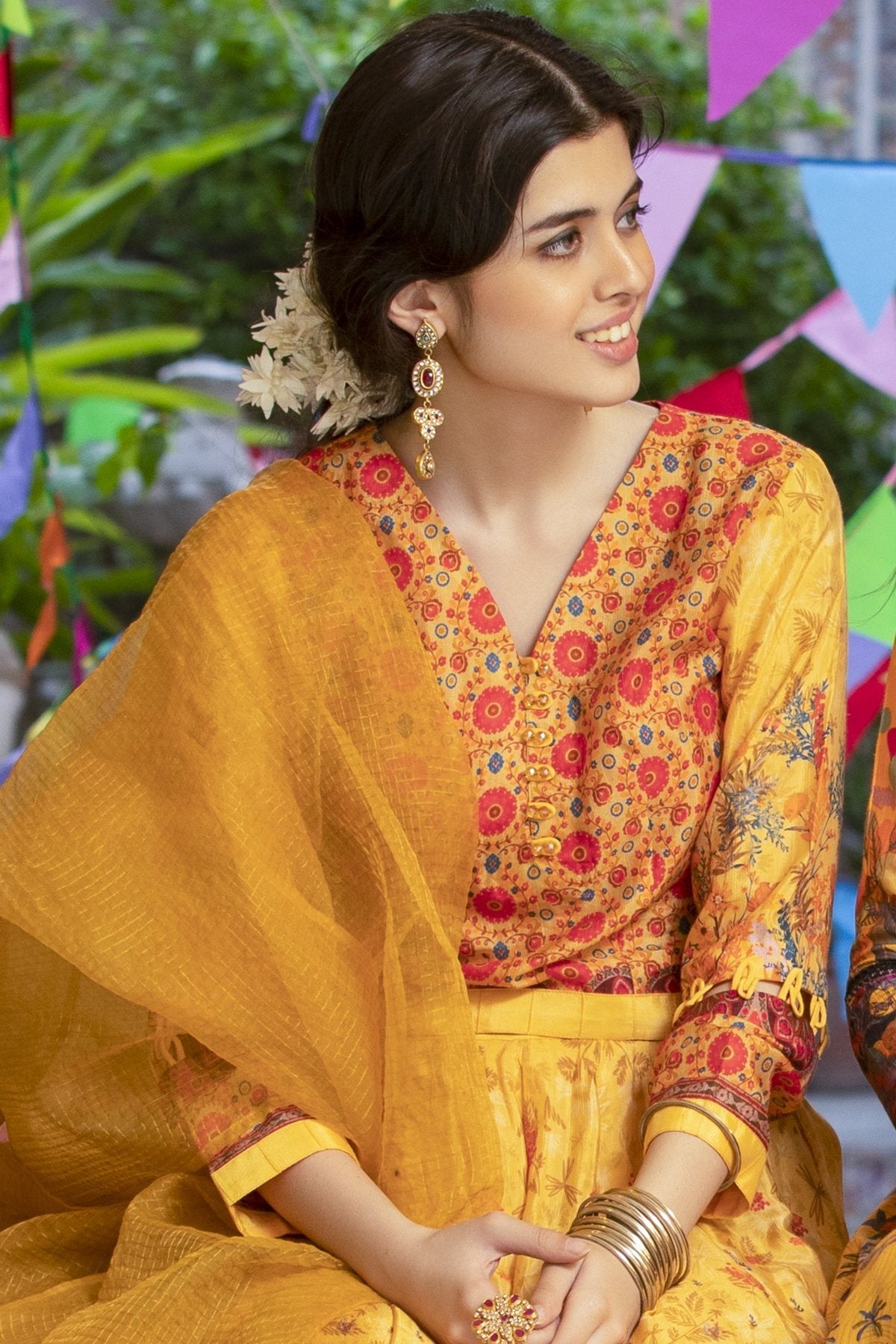 Yellow Silk Dress