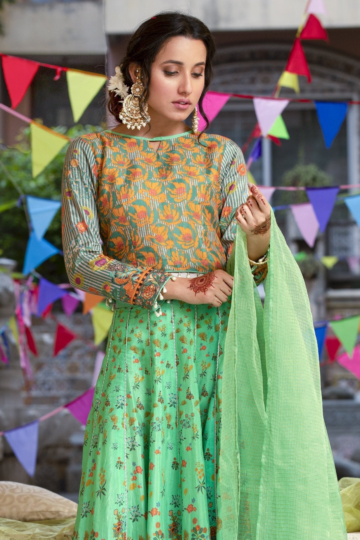 Classic Green Silk Dress