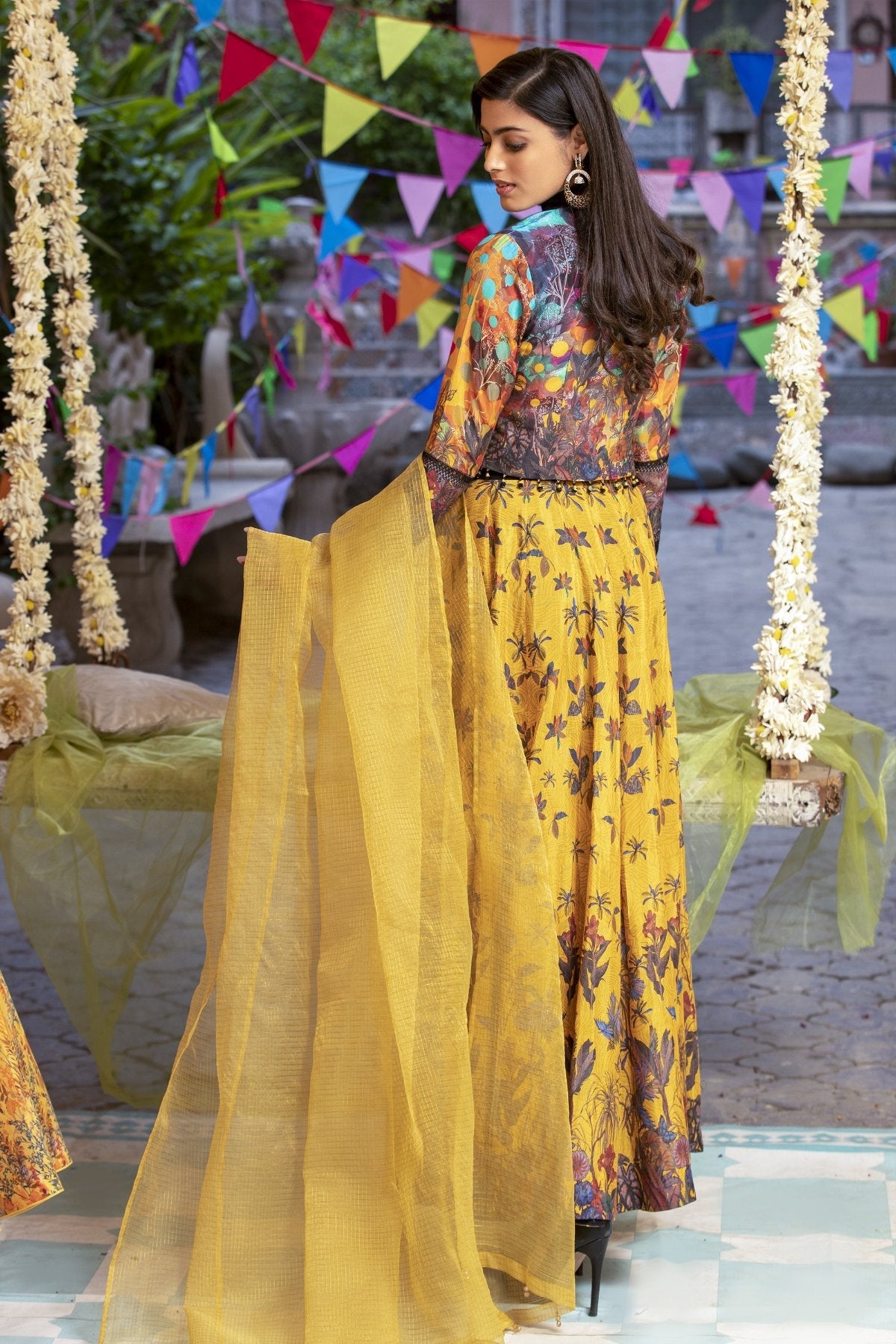 Mustard Silk Dress