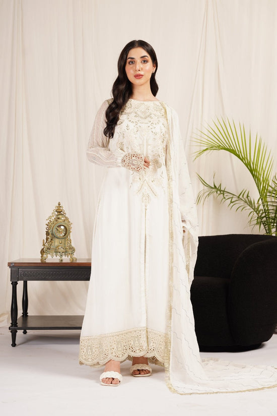 Chiffon White 3-Piece Dress