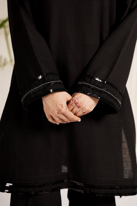Black Khaddar 2-Piece Dress
