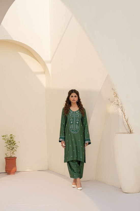 Pink Cottel Embroidered 2-Piece Suit – Winter Stitched