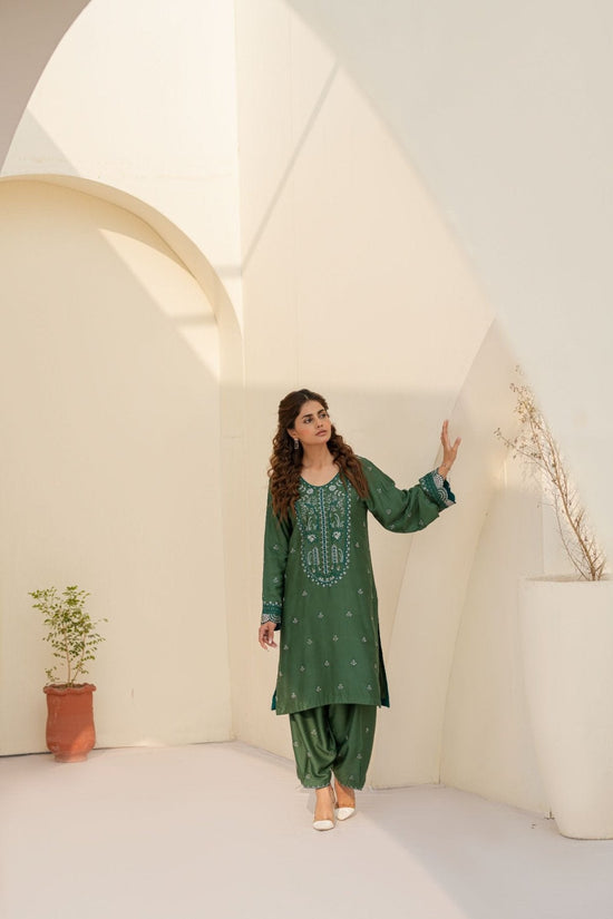 Pink Cottel Embroidered 2-Piece Suit – Winter Stitched