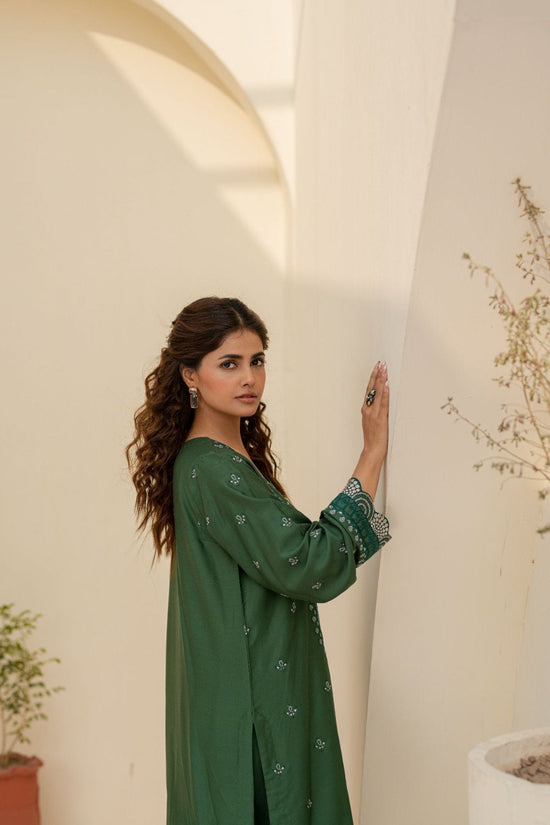 Pink Cottel Embroidered 2-Piece Suit – Winter Stitched