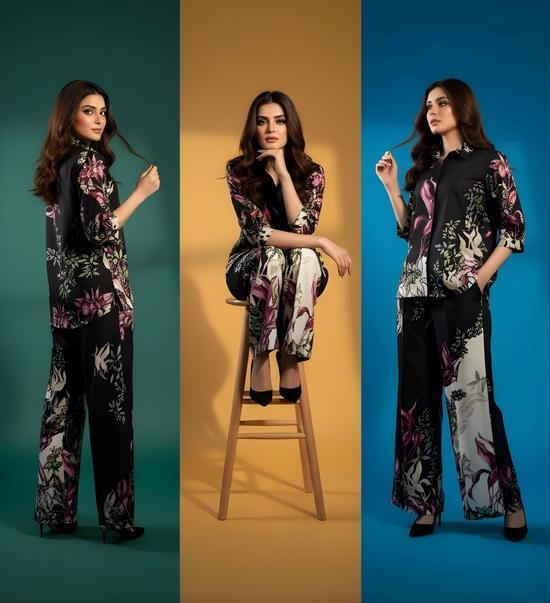 Black Orchid Bloom Co-ord Set