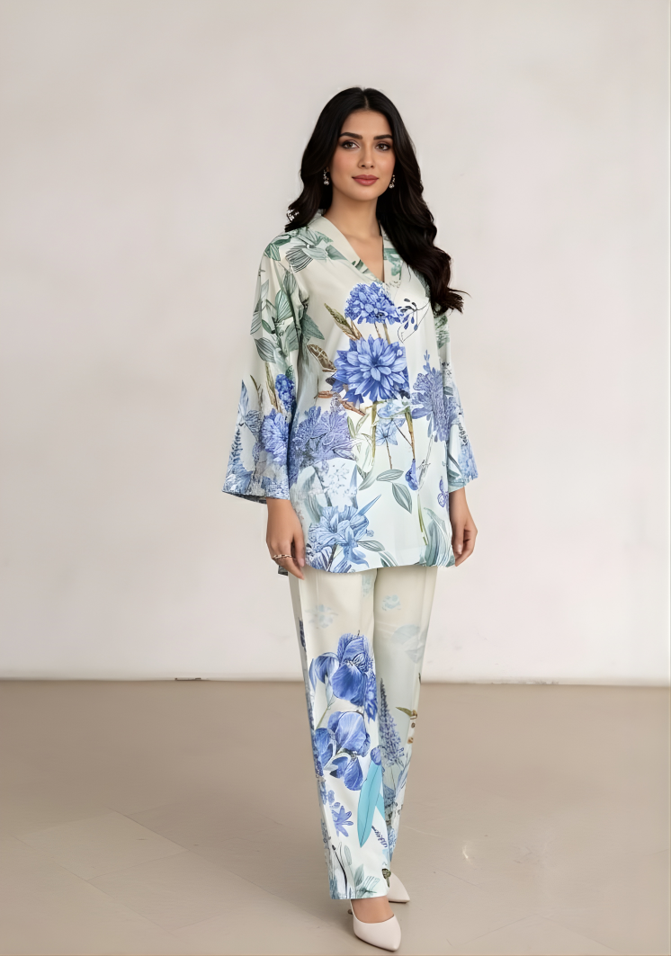 Blue Hydrangea Mist Co-ord Set