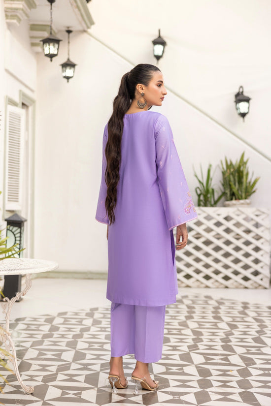 Lilac Sitari Embroidered Poplin Suit