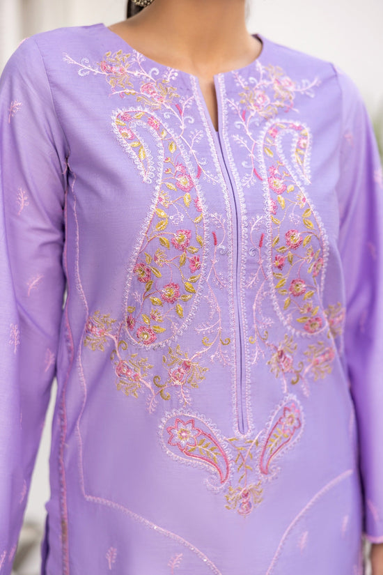 Lilac Sitari Embroidered Poplin Suit