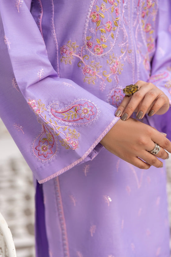 Lilac Sitari Embroidered Poplin Suit